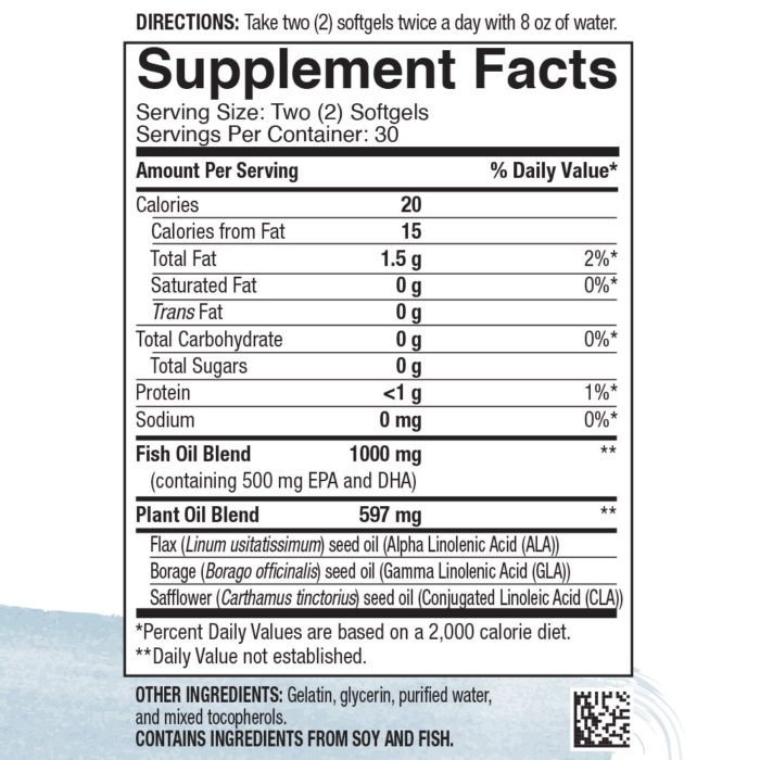 Essential Fatty Acid Complex ingredientes