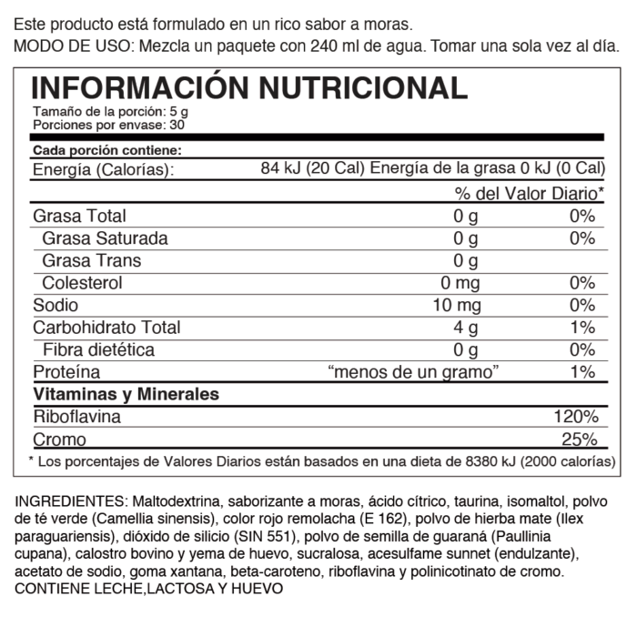 Energy Go Stix moras