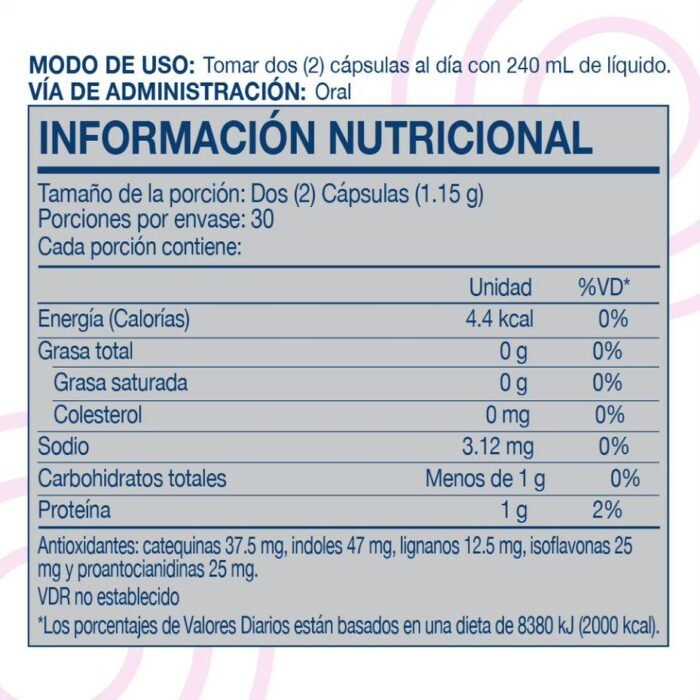 Ingredientes Belle Vie 4Life Ecuador
