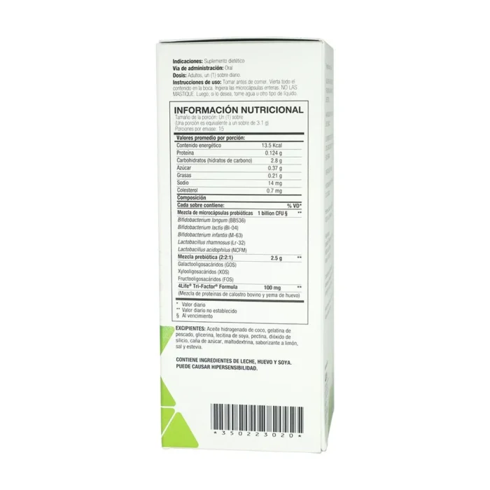 Ingredientes Pre Biotics peru 4life